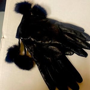 Burberry London black lamb skin gloves